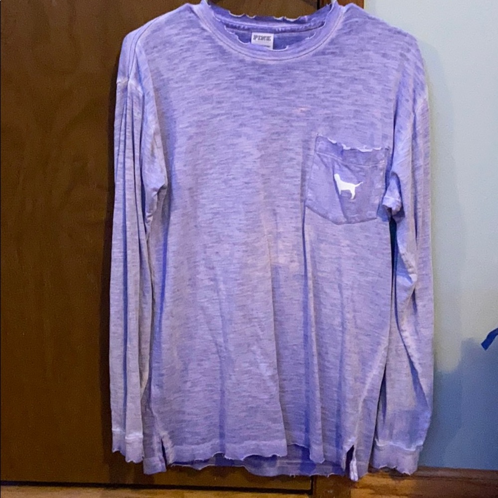vs/pink purple long sleeve t-shirt